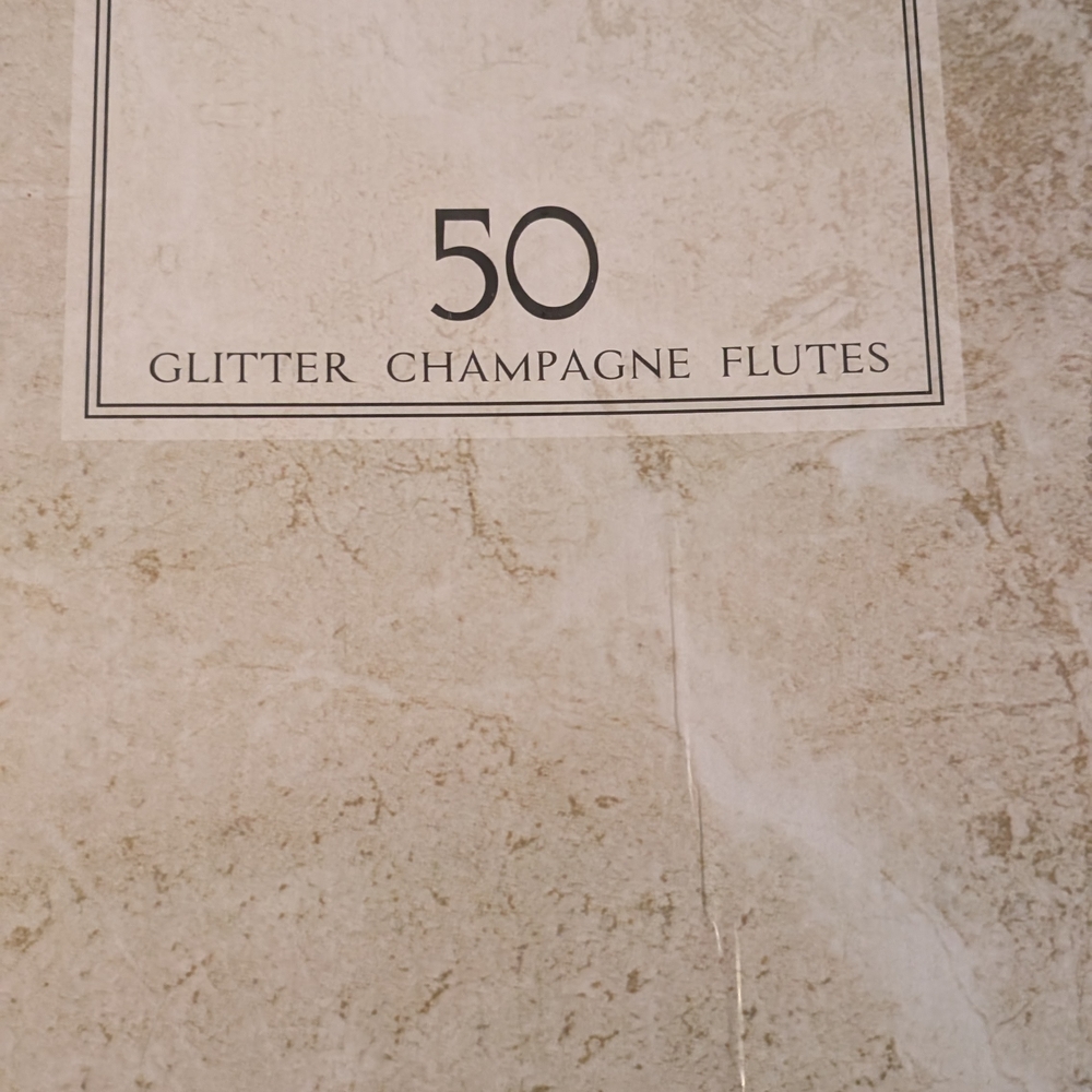 Glitter Champagne Flutes - 50 Pack